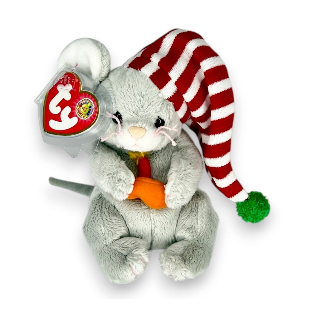 Flicker the Mouse | Christmas Candle Mouse | Mint Heart Tag TY Beanie Baby